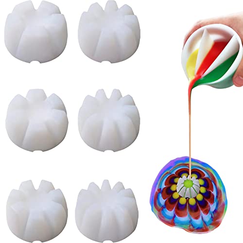 6 Stück/Set Blumengießbecher zum Ausschütten von Farbe, Flüssigkeit, Kunst, geteilter Becher aus Acrylfarbe, Ausgießer, Harz, Gießen, Basteln, Malwerkzeuge, Zeichenzubehör, Silikonbecher (weiß) 6 Stück/Set Blumengießbecher zum Ausschütten von Farbe, Flüssigkeit, Kunst, geteilter Becher aus Acrylfarbe, Ausgießer, Harz, Gießen, Basteln, Malwerkzeuge, Zeichenzubehör, Silikonbecher (weiß) von Kunyeah