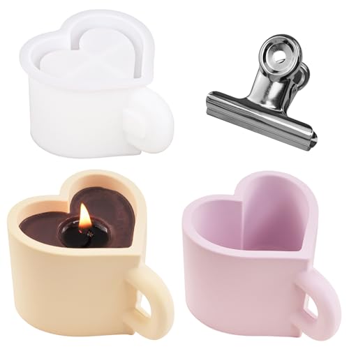 Kunyeah Herz Tasse Harz Form mit Griff Love Shape Mug Silikonform Kerzenhalter Form DIY Schmuck Lagerung Fall Form Epoxy Harz Handwerk Gießen Form für Kerze Seife Süßigkeiten Home Decor Kunyeah Herz Tasse Harz Form mit Griff Love Shape Mug Silikonform Kerzenhalter Form DIY Schmuck Lagerung Fall Form Epoxy Harz Handwerk Gießen Form für Kerze Seife Süßigkeiten Home Decor von Kunyeah