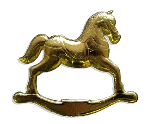Dresdner Pappe Schaukelpferd, 22 x 10 cm, gold, 2 Stück je Blatt von Kunze