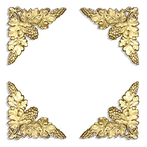Kunze A060065011 Zierecke, 8 Stück, Geprägtes Papier, Gold von Kunze