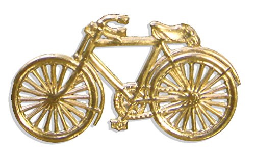 Kunze A060792011 Fahrrad, 5 x 3 cm, 6 Stück, Geprägtes Papier, Gold von Kunze