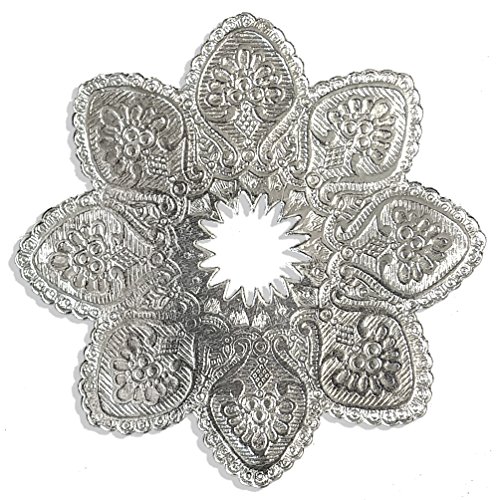 Kunze Kerzenhalter, 5 Stück, Silber, Metallic, Papier, Ø 10 cm, für Kerzen bis Ø 2,5 cm, Feiertage, Weihnachten Kunze Kerzenhalter, 5 Stück, Silber, Metallic, Papier, Ø 10 cm, für Kerzen bis Ø 2,5 cm, Feiertage, Weihnachten von Kunze
