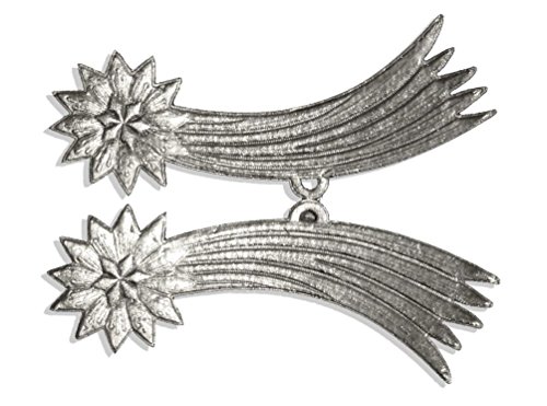 Stern Weihnachtsstern, 13 x 7 cm, Silber, 2 Stück, aus geprägtem Papier von Kunze