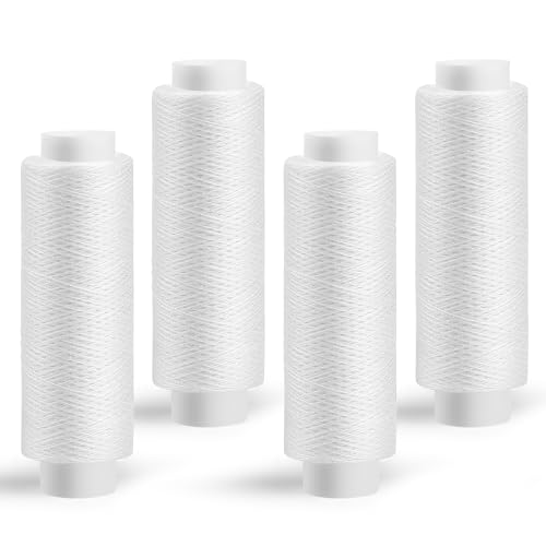 4 Stück Nähgarn, 200 Yards Nähgarn weiß, Nähgarnfür Nähmaschine weißer Faden, Garn Nähmaschine für Handquilten, Sticken und Basteln 4 Stück Nähgarn, 200 Yards Nähgarn weiß, Nähgarnfür Nähmaschine weißer Faden, Garn Nähmaschine für Handquilten, Sticken und Basteln von Kuppt