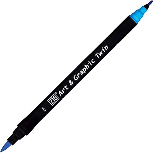 Kuretake ZIG Art and Graphic Twin Tip-Marker 034 hellblau von Kuretake UK Ltd.