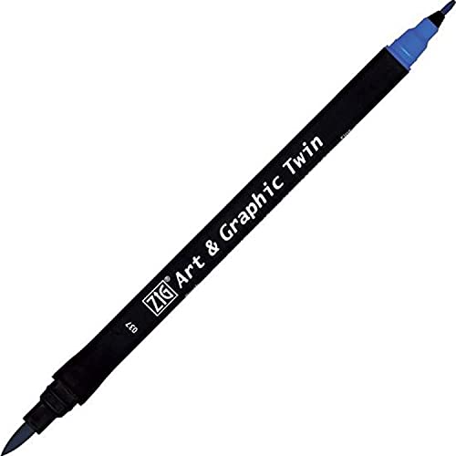 Kuretake ZIG Art and Graphic Twin Tip-Marker 037 Persian Blue von Kuretake UK Ltd.