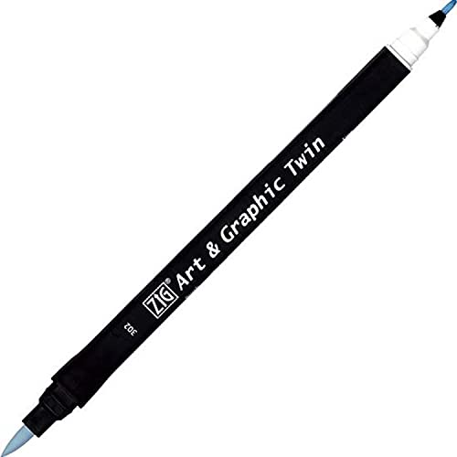 Kuretake Zig Kunst und Graphic Twin Tip Bürste Marker 302 Pastell-Blau Kuretake Zig Kunst und Graphic Twin Tip Bürste Marker 302 Pastell-Blau von Kuretake