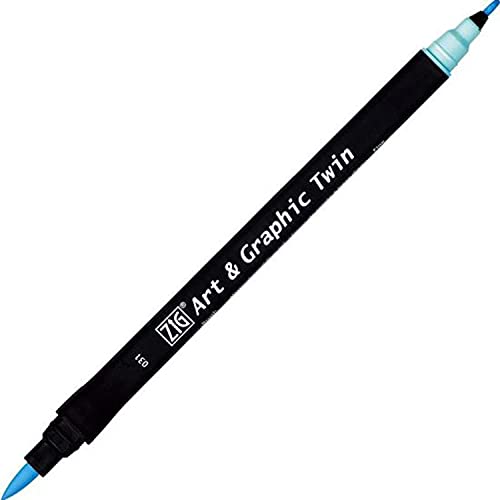 Kuretake ZIG Art and Graphic Twin Tip Bürste Marker 031 Glacier Blue von Kuretake