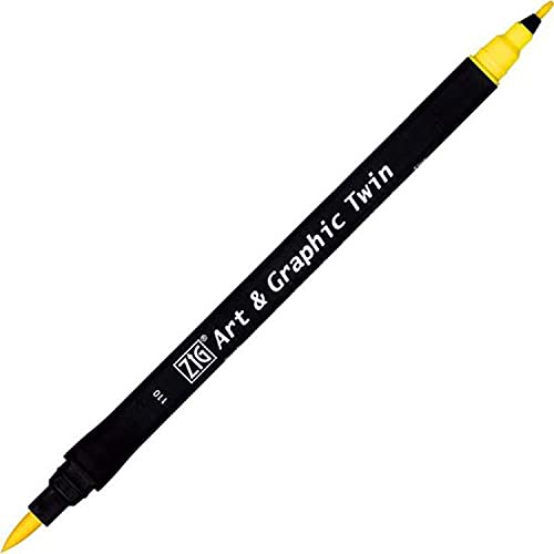 Kuretake ZIG Art and Graphic Twin Tip Bürste Marker 110 Mittelgelb Kuretake ZIG Art and Graphic Twin Tip Bürste Marker 110 Mittelgelb von Kuretake