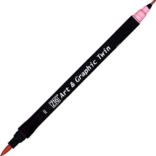 Kuretake ZIG Art and Graphic Twin Tip Bürste Marker 202 Light Magenta Kuretake ZIG Art and Graphic Twin Tip Bürste Marker 202 Light Magenta von Kuretake