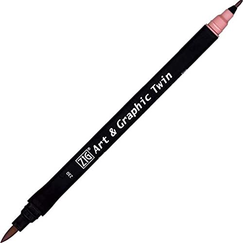 Kuretake ZIG Art and Graphic Twin Tip Bürste Marker 230, Pale Mauve Kuretake ZIG Art and Graphic Twin Tip Bürste Marker 230, Pale Mauve von Kuretake