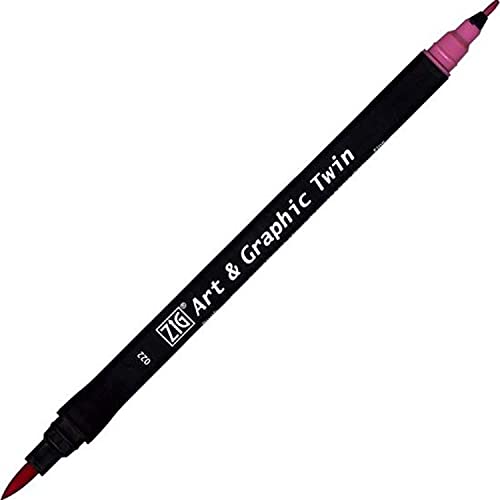 Kuretake ZIG Art and Graphic Twin Tip 022 Bürste Marker, Karminrot Kuretake ZIG Art and Graphic Twin Tip 022 Bürste Marker, Karminrot von Kuretake