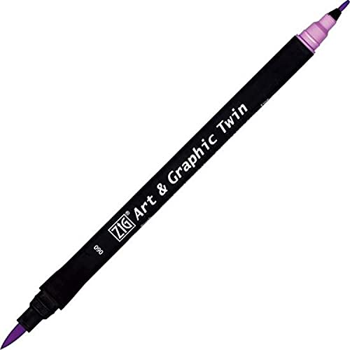 Kuretake ZIG Art and Graphic Twin Tip Bürste Marker 060, Mauve Hell Kuretake ZIG Art and Graphic Twin Tip Bürste Marker 060, Mauve Hell von Kuretake