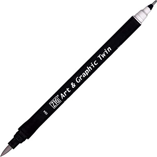 Kuretake ZIG Art and Graphic Twin Tip Bürste Marker 084 Cool Grey, 3 Kuretake ZIG Art and Graphic Twin Tip Bürste Marker 084 Cool Grey, 3 von Kuretake