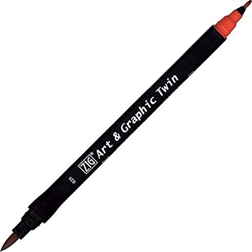 Kuretake ZIG Art and Graphic Twin Tip Marker 029, Karminrot von Kuretake