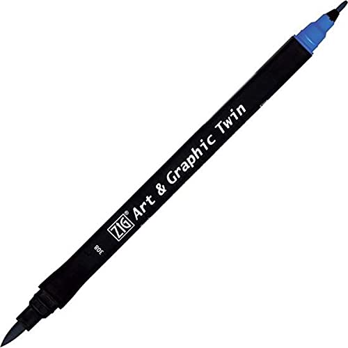 Kuretake ZIG Art und Graphic Marker mit Doppelspitze Bürste 308 kornblau Kuretake ZIG Art und Graphic Marker mit Doppelspitze Bürste 308 kornblau von Kuretake