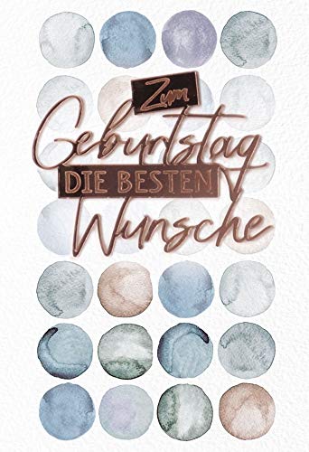 KE - Premium Acryl Schrift Geburtstagskarte, DIN B6 Format, Inklusive Umschlag - Klappkarte Design Motiv von Kurt Eulzer