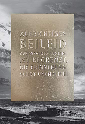 KE - Beileidskarte mit Umschlag B6, einfühlsame Trauerkarte 17,1 x 11,7 cm, hochwertige Klappkarte für aufrichtige Anteilnahme - Motiv: Erinnerungen von Kurt Eulzer