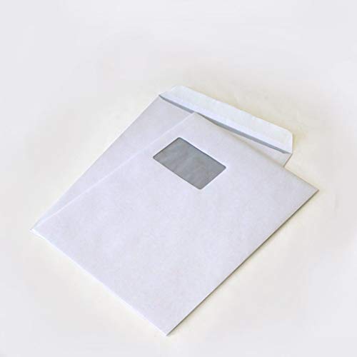 Versandtaschen DIN C4 229 x 324 mm weiß 120 g/m² mit Fenster haftklebend (163145E) (250) von KurtSrip