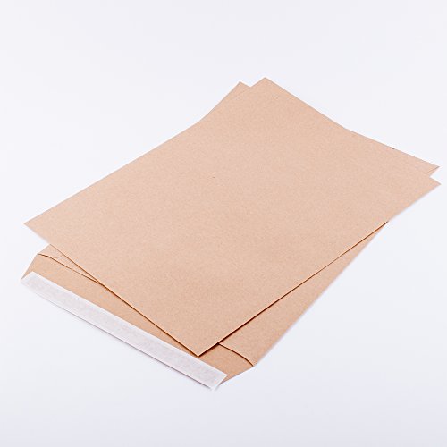 Versandtaschen DIN E4 300 x 400 mm braun 120g/m² ohne Fenster haftklebend (312017) (50) von KurtSrip