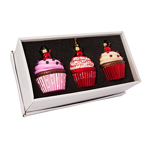 Kurt Adler Cupcake-Set aus Glas, 9,1 cm, 3-teilig, Weihnachten Kurt Adler Cupcake-Set aus Glas, 9,1 cm, 3-teilig, Weihnachten von Kurt S. Adler