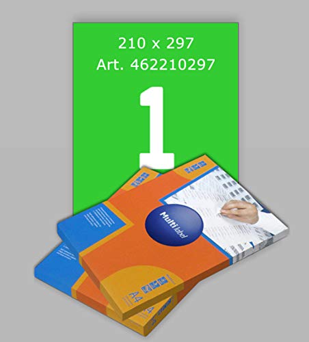 Selbstklebendes Farbpapier Multicut Vellum 10 St, A4 Format, Grün von KurtSrip