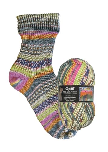Opal Sockenwolle Hundertwasser Der Weg von dir zu mir zurück | Sockengarn 4-fädig | Strumpfwolle zum Stricken und Häkeln | 100g, 420m (2107) von Kurtenbach