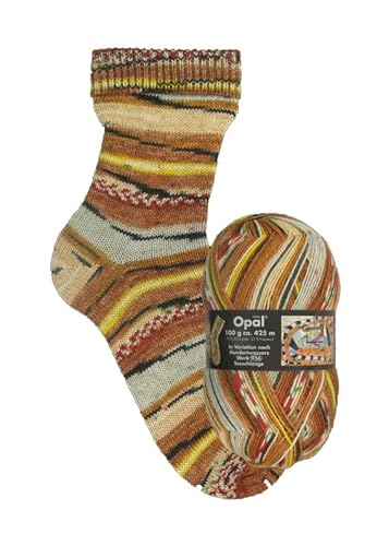 Opal Sockenwolle Hundertwasser | Sockengarn 4-fädig | Strumpfwolle zum Stricken und Häkeln | 100g, 420m (1436) von Kurtenbach