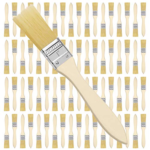 Kurtzy Pinselset (72 Stk) - 2,54 cm Profi Malerpinsel mit Holzgriff, Pinsel Set für Farben, Lack, Beizen, Klebstoffe - Flachpinsel, Lasurpinsel, Lackpinsel für Malerbedarf, Streichen, DIY von Kurtzy