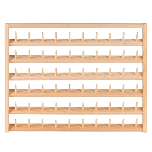 Kurtzy Spulenhalter Garnrollenhalter aus Buchenholz zur Aufbewahrung von 60 Spulen & Haken - Nähmaschinen Garn Organizer zum Aufhängen - für Stick-, Quilt- und Nähfäden Kurtzy Spulenhalter Garnrollenhalter aus Buchenholz zur Aufbewahrung von 60 Spulen & Haken - Nähmaschinen Garn Organizer zum Aufhängen - für Stick-, Quilt- und Nähfäden von Kurtzy