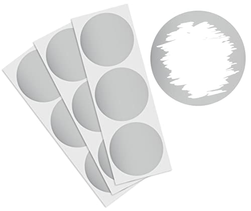 KuschelICH 50 Rubbelaufkleber Rubbeletiketten zum Aufkleben 50mm rund Scratch off Sticker (Silber) von KuschelICH