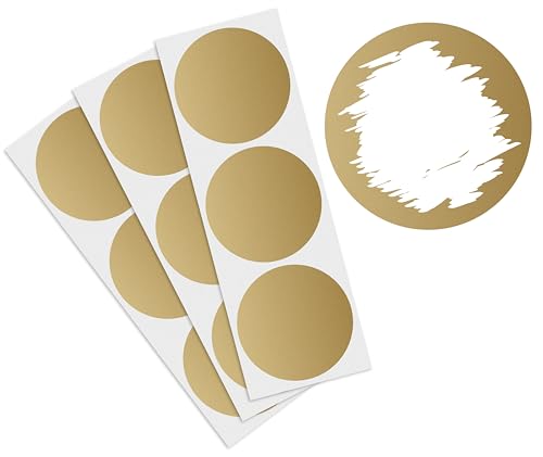 KuschelICH 50 Rubbelaufkleber Rubbeletiketten zum Aufkleben 50mm rund Scratch off Sticker (gold-antik) von KuschelICH