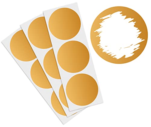 KuschelICH 50 Rubbeletiketten zum Aufkleben rund 5 cm Rubbelaufkleber Scratch off Sticker (Gold) von KuschelICH