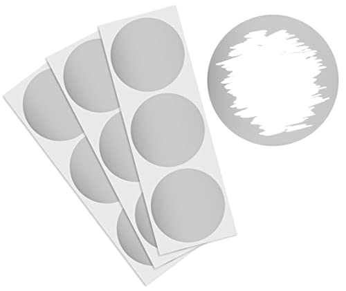 KuschelICH 50 Rubbeletiketten zum Aufkleben rund 5 cm Rubbelaufkleber Scratch off Sticker (Silber) von KuschelICH