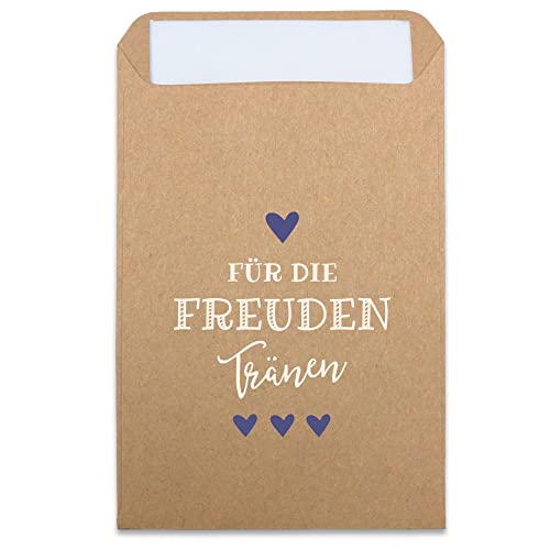 KuschelICH Für die Freudentränen Verpackung Kraftpapier Papiertüte (Blau) von KuschelICH