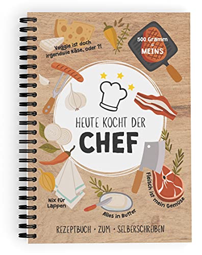 KuschelICH Rezeptbuch Din A5 zum Selberschreiben - Ringbuch mit Register & abwischbarem Cover von KuschelICH