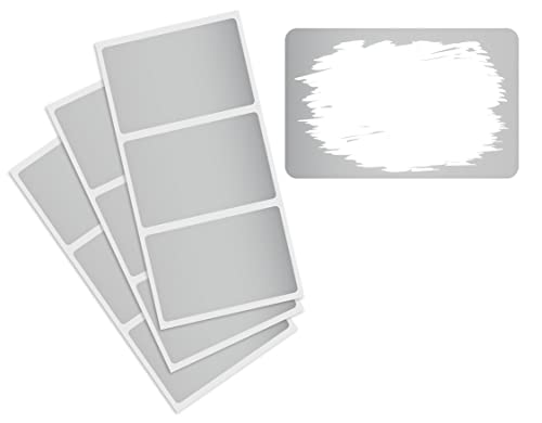 Rubbelaufkleber 6x4 cm – Scratch Off Sticker in Silber – 50 Stück Rubbeletiketten selbstklebend – Ideal für DIY-Karten, Gewinnspiele, Adventskalender von KuschelICH