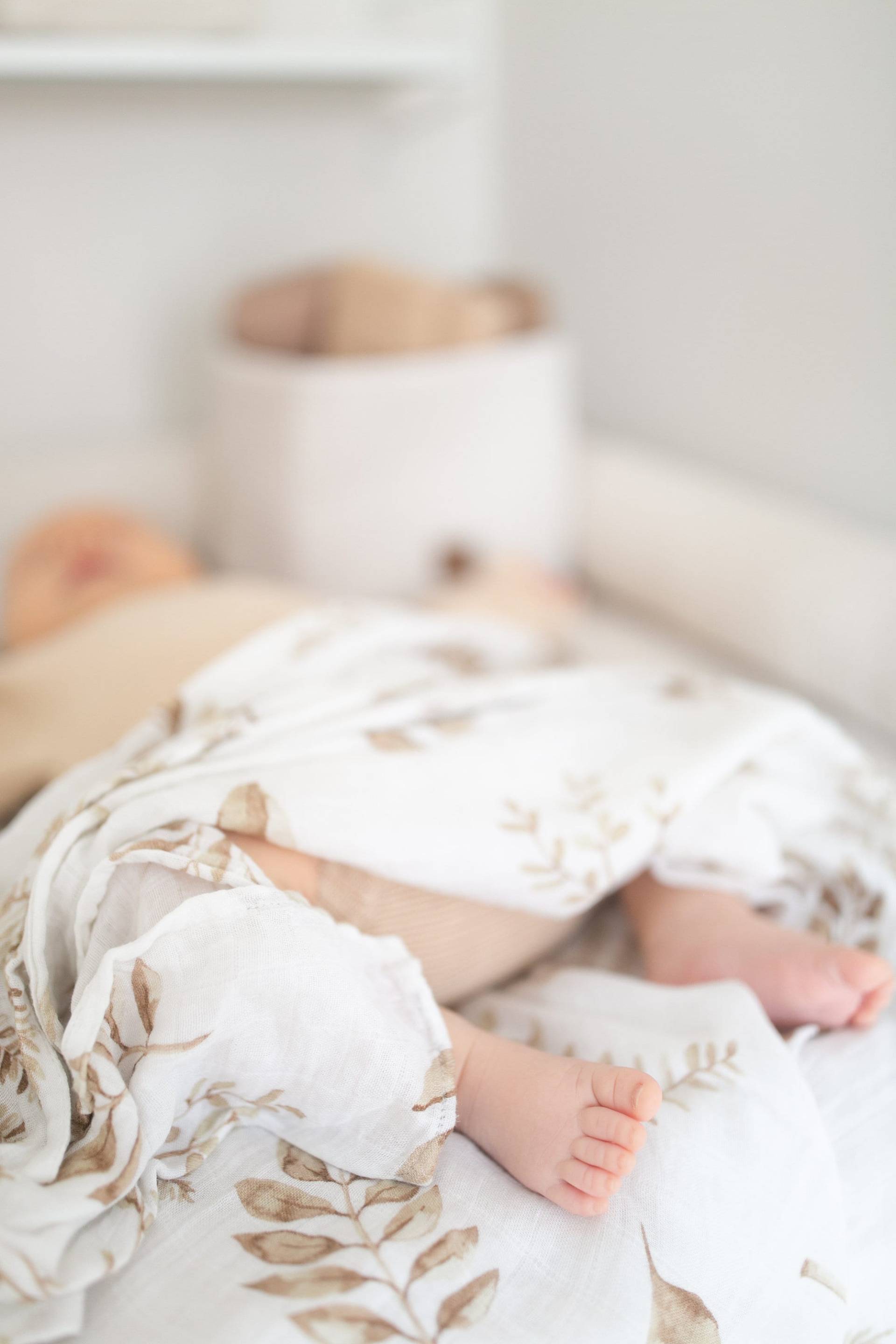 Swaddle/Pucktuch Leaves Brown 120cmx120cm Swaddle/Pucktuch Leaves Brown 120cmx120cm von Kuschelwelten