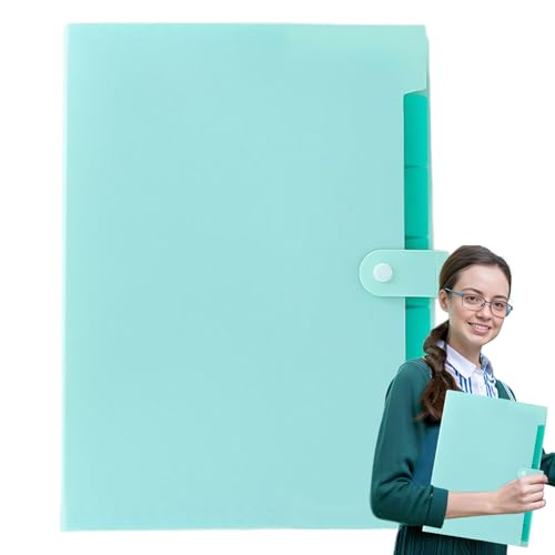 Kustimantu Aktenordner, Beleg-Organizer, tragbares Aufbewahrungszubehör mit farbigen Etiketten und sieben Fächern für Schule, Zuhause, Büro, Rechnungen, Quittungen von Kustimantu