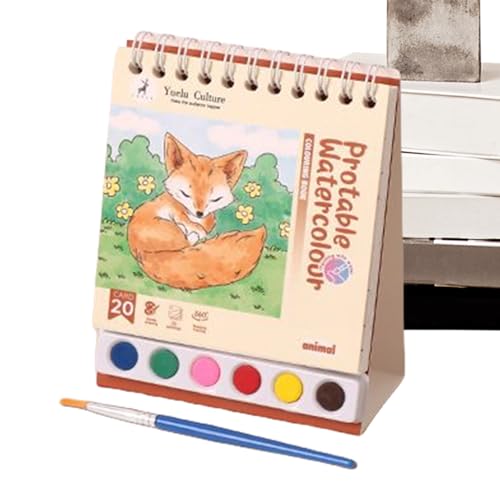 Kustimantu Aquarell-Malbuch – vertikales Album, waschbar mit Wasser | Lernaktivitäten Kindergarten, tragbares Zeichenbuch für Reisen, Zuhause und Kreativität Kustimantu Aquarell-Malbuch – vertikales Album, waschbar mit Wasser | Lernaktivitäten Kindergarten, tragbares Zeichenbuch für Reisen, Zuhause und Kreativität von Kustimantu