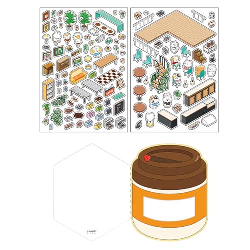 Kustimantu Aufkleber-Szenen, Raumszene Aufkleber-Set – Miniatur-Raumaufkleber – Erstellen Sie Ihre eigenen Heimaufkleber für Erwachsene und Scrapbooking-Aufkleber Kustimantu Aufkleber-Szenen, Raumszene Aufkleber-Set – Miniatur-Raumaufkleber – Erstellen Sie Ihre eigenen Heimaufkleber für Erwachsene und Scrapbooking-Aufkleber von Kustimantu