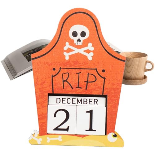 Kustimantu Countdown Bis Halloween,Countdown Kalender Aus Holz Für 2025 | Verstellbares Festtags Handwerk Für Partys Jugendliche Geschenkidee Wiederverwendbarer von Kustimantu