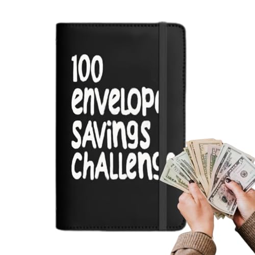 Kustimantu Envelope Money Saving Challenge,Sparordner Für Budgetplanung | 100 Tage Spar-Ordner Mit Tracker-Umschlägen Für Kinder & Erwachsene von Kustimantu