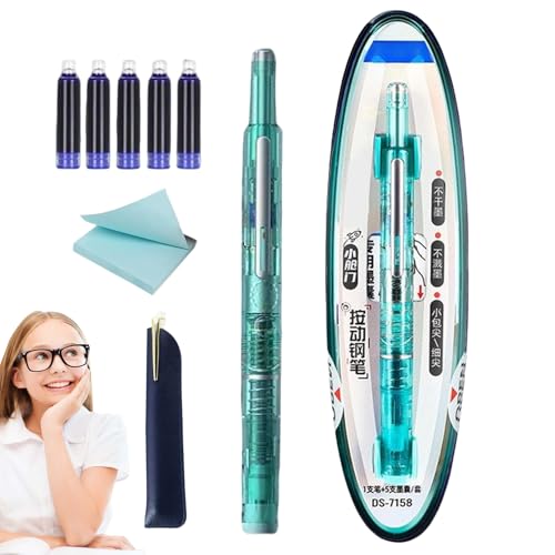Kustimantu Füllfederhalter zum Schreiben – feine Spitze, blaue Tinte, ergonomisch, für Kalligraphie, Schreiben, Zeichnen und Hervorheben Kustimantu Füllfederhalter zum Schreiben – feine Spitze, blaue Tinte, ergonomisch, für Kalligraphie, Schreiben, Zeichnen und Hervorheben von Kustimantu