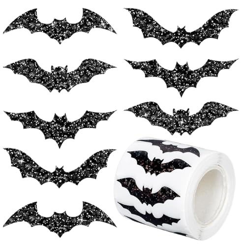 Kustimantu Halloween-Flechmaus-Aufkleber, schwarze Fledermaus-Aufkleber, für Halloween – Aufkleber zum Versiegeln von Umschlägen, Partyzubehör für Jugendliche, Mädchen Kustimantu Halloween-Flechmaus-Aufkleber, schwarze Fledermaus-Aufkleber, für Halloween – Aufkleber zum Versiegeln von Umschlägen, Partyzubehör für Jugendliche, Mädchen von Kustimantu