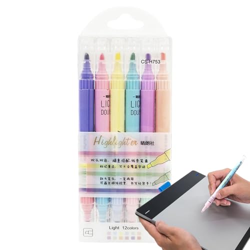 Kustimantu Keine Blutungen, Stifte und Highlighters Set | 6 Stücke Keine Blutungsmarkierungen Ästhetische Stifte | Niedliche Briefpapier bunte Schreibmarkierungen zum Malen von Graffiti -Kunsthandwerk Kustimantu Keine Blutungen, Stifte und Highlighters Set | 6 Stücke Keine Blutungsmarkierungen Ästhetische Stifte | Niedliche Briefpapier bunte Schreibmarkierungen zum Malen von Graffiti -Kunsthandwerk von Kustimantu