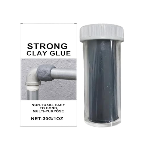 Kustimantu Kleber Für Keramikreparatur - 30g Handreparatur Modelliermasse,Wasserdichter Hitzebeständiger Kleber, Schnellhärtende Reparaturmasse Vielseitig Für Rohrverbindungen, Wandlöcher Und Fliesen von Kustimantu