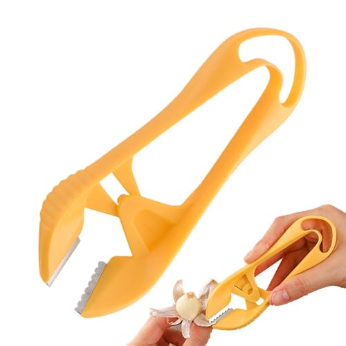 Kustimantu Knoblauch-Hautentferner Clips, Knoblauchschäler Clips | Tong Peleling Gemüseschneider aus Edelstahl – tragbarer Fischzangen-Preis für Freunde von Kustimantu