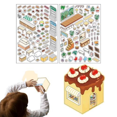 Kustimantu Miniatur-Szenenaufkleber, Stickerszenen für Erwachsene | Niedliche Szene machen Aufkleber | Planer Dekor, Kunsthandwerk zum Entspannen, Erstellen Sie Ihre eigenen Kustimantu Miniatur-Szenenaufkleber, Stickerszenen für Erwachsene | Niedliche Szene machen Aufkleber | Planer Dekor, Kunsthandwerk zum Entspannen, Erstellen Sie Ihre eigenen von Kustimantu