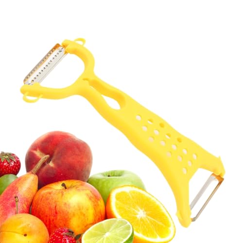 Kustimantu Schäler für die Küche, Obstschäler, Lebensmittelröten mit doppeltem Kopf, kein Verrutschen | vielseitiges Küchenschälwerkzeug mit griffigem Griff, ideal für Kartoffeln von Kustimantu